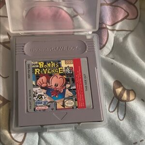 Nintendo Game Boy Bonk's Revenge Cartridge - Light Gray with Multicolor Label